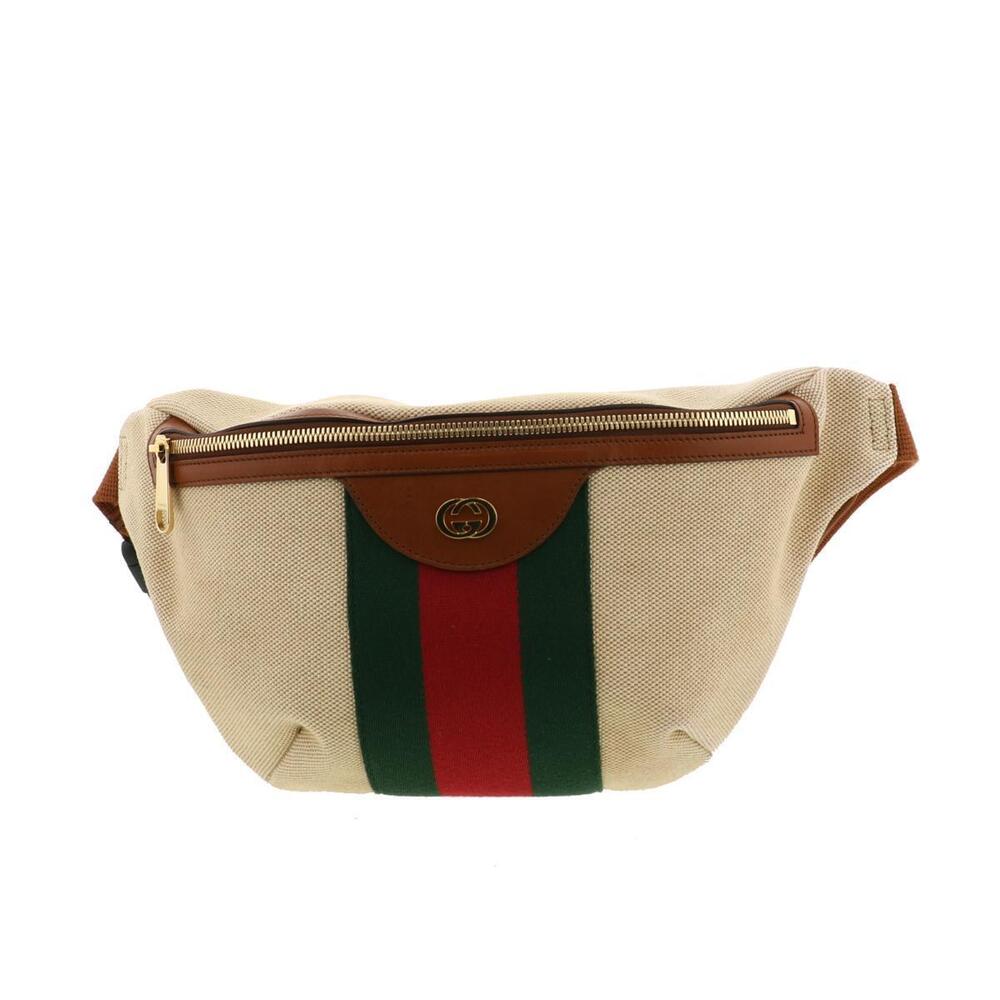 GUCCI Waist Clutch Bag Body Beige